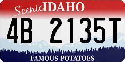 ID license plate 4B2135T