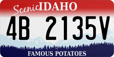 ID license plate 4B2135V