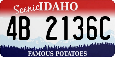 ID license plate 4B2136C