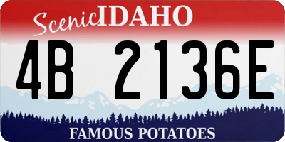 ID license plate 4B2136E