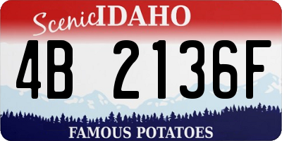 ID license plate 4B2136F