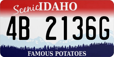 ID license plate 4B2136G