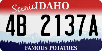 ID license plate 4B2137A