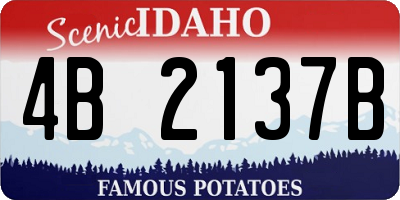 ID license plate 4B2137B