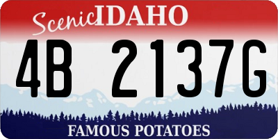 ID license plate 4B2137G