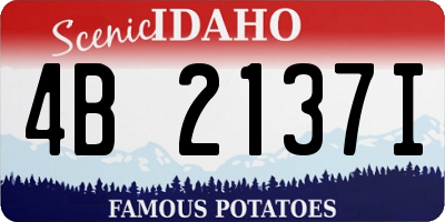 ID license plate 4B2137I