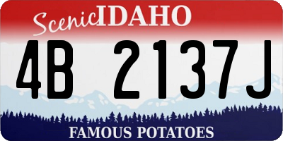 ID license plate 4B2137J