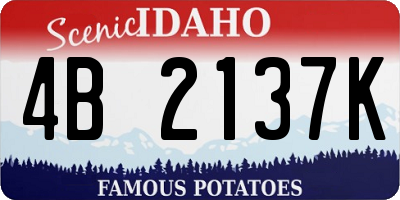 ID license plate 4B2137K