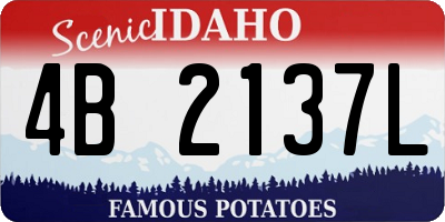 ID license plate 4B2137L