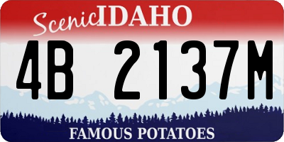 ID license plate 4B2137M