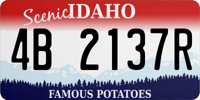 ID license plate 4B2137R