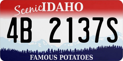 ID license plate 4B2137S