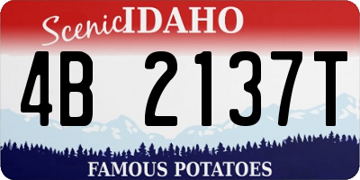 ID license plate 4B2137T