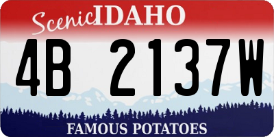 ID license plate 4B2137W
