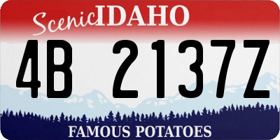 ID license plate 4B2137Z