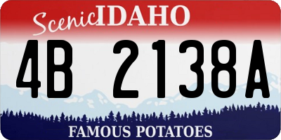 ID license plate 4B2138A