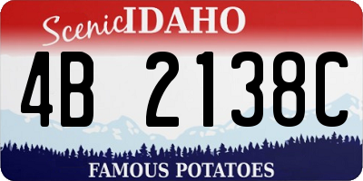 ID license plate 4B2138C