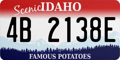 ID license plate 4B2138E