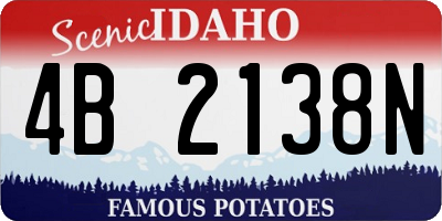 ID license plate 4B2138N