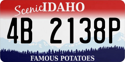 ID license plate 4B2138P