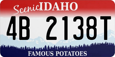 ID license plate 4B2138T
