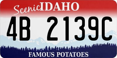 ID license plate 4B2139C