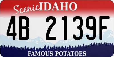 ID license plate 4B2139F