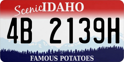 ID license plate 4B2139H