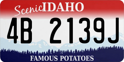 ID license plate 4B2139J