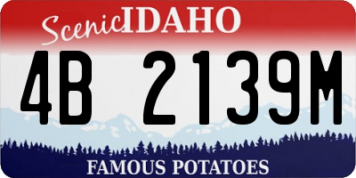 ID license plate 4B2139M