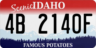 ID license plate 4B2140F