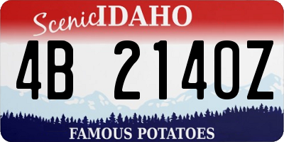 ID license plate 4B2140Z