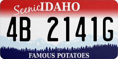 ID license plate 4B2141G