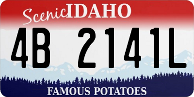 ID license plate 4B2141L