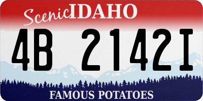 ID license plate 4B2142I