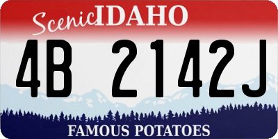 ID license plate 4B2142J