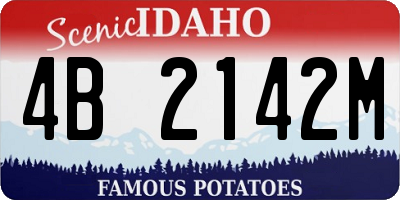 ID license plate 4B2142M