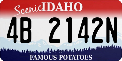 ID license plate 4B2142N