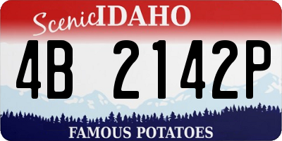 ID license plate 4B2142P