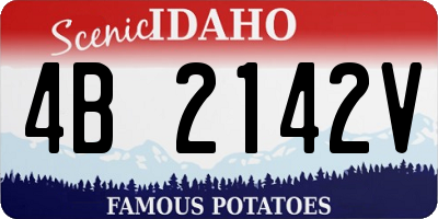ID license plate 4B2142V