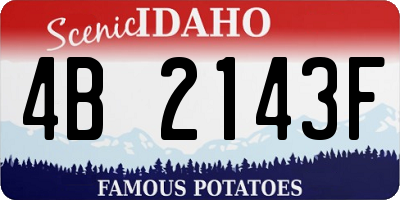 ID license plate 4B2143F