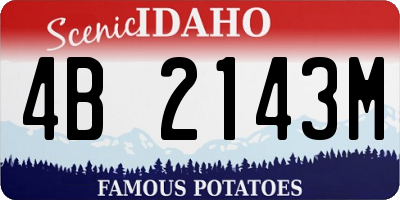 ID license plate 4B2143M