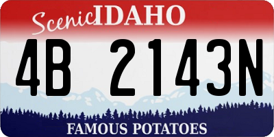 ID license plate 4B2143N