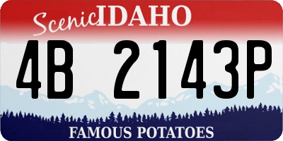 ID license plate 4B2143P