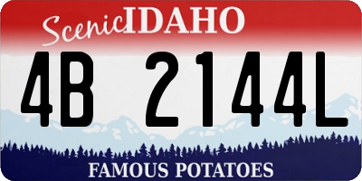 ID license plate 4B2144L