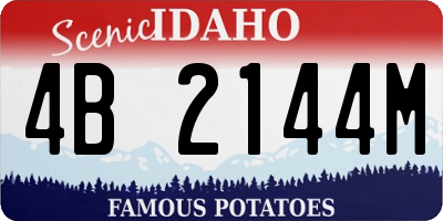 ID license plate 4B2144M