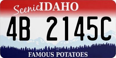ID license plate 4B2145C