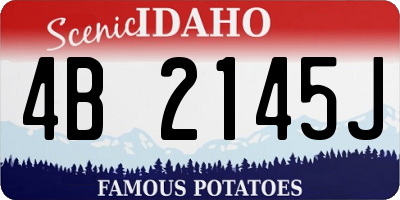 ID license plate 4B2145J