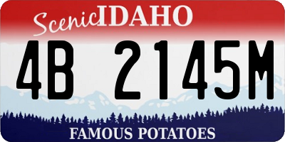 ID license plate 4B2145M