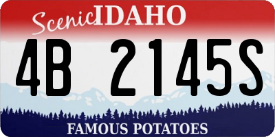 ID license plate 4B2145S